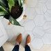 SomerTile - Classico Carrara Hexagon 7"x 8" Porcelain Tile Floor Install