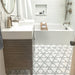 SomerTile - Classico Carrara Hexagon Flow 7"x 8" Porcelain Tile Room Scene