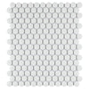 See SomerTile - Gotham Penny Round Unglazed Mosaic - White