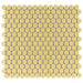 SomerTile - Hudson Penny Round Gloss Mosaic - Vintage Yellow