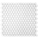 SomerTile - Hudson Penny Round Gloss Mosaic - Matte White