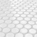 SomerTile - Hudson Penny Round Gloss Mosaic - Glossy White Close View