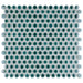SomerTile - Hudson Penny Round Gloss Mosaic - Emerald
