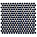 SomerTile - Hudson Penny Round Gloss Mosaic - Noir