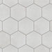 SomerTile - Matter Hexagon 7" x 9" Porcelain Tile - Bone Dark Grout