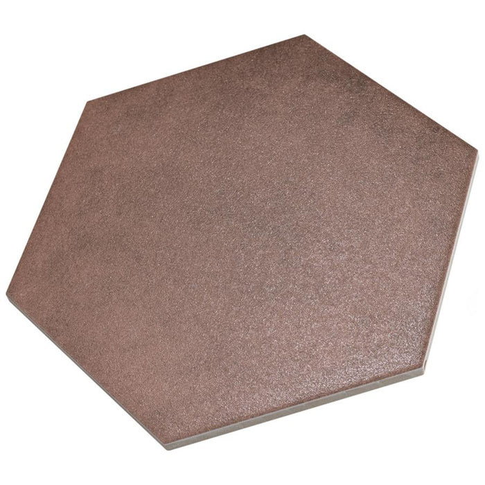 SomerTile - Matter Hexagon 7" x 9" Porcelain Tile - Red
