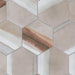 SomerTile - Matter Hexagon 7" x 9" Porcelain Tile - Taupe Red Dark Grout