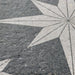 SomerTile - Compass Star 8" x 8" Porcelain Tile - Lava Stone Close View
