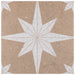 SomerTile - Compass Star 8" x 8" Porcelain Tile - Sand Stone