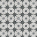 SomerTile - Compass Star 8" x 8" Porcelain Tile - White Stone Variation View