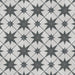 SomerTile - Compass Star 8" x 8" Porcelain Tile - White Stone Angled Install