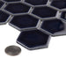 SomerTile - Hudson Due 2" Hex Mosaic - Smoky Blue Close 