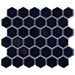SomerTile - Hudson Due 2" Hex Mosaic - Smoky Blue