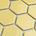 SomerTile - Hudson Due 2" Hex Mosaic - Vintage Yellow Close View