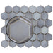 SomerTile - Hudson Due 2" Hex Mosaic - Grey Eye Close