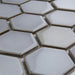 SomerTile - Hudson Due 2" Hex Mosaic - Grey Eye Close View