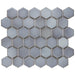 SomerTile - Hudson Due 2" Hex Mosaic - Grey Eye