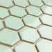 SomerTile - Hudson Due 2" Hex Mosaic - Light Green Close View