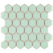 SomerTile - Hudson Due 2" Hex Mosaic - Light Green