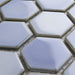 SomerTile - Hudson Due 2" Hex Mosaic - Frost Blue Close View