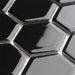 SomerTile - Hudson Due 2" Hex Mosaic - Glossy Black Close View