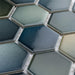 SomerTile - Hudson Due 2" Hex Mosaic - Atlantis Close View