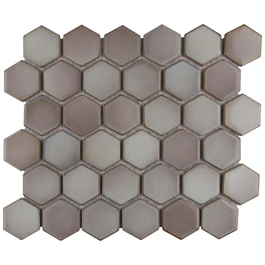 SomerTile - Hudson Due 2&quot; Hex Mosaic - Dove Grey