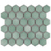 SomerTile - Hudson Due 2" Hex Mosaic - Mint Green