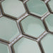 SomerTile - Hudson Due 2" Hex Mosaic - Mint Green Close View