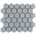 SomerTile - Hudson Due 2" Hex Mosaic - Silk White
