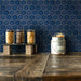 SomerTile - Hudson Due 2" Hex Mosaic - Denim Blue Installed