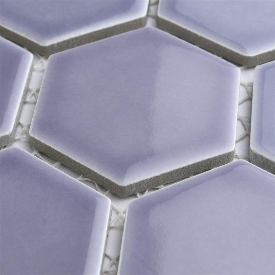 SomerTile - Hudson Due 2" Hex Mosaic - Lavender