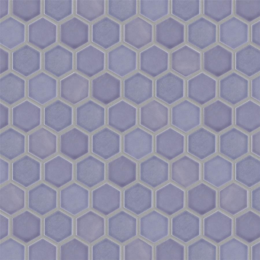 SomerTile - Hudson Due 2&quot; Hex Mosaic - Lavender