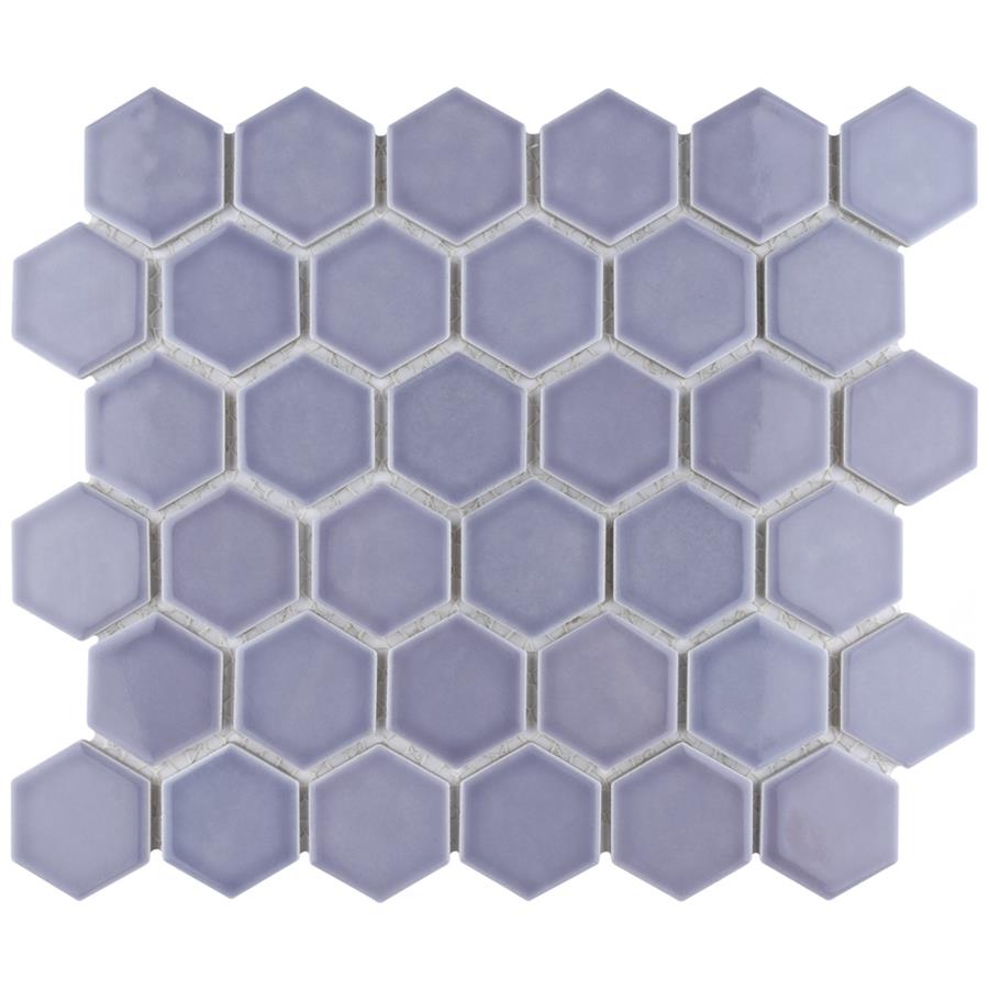 SomerTile - Hudson Due 2&quot; Hex Mosaic - Lavender