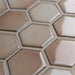 SomerTile - Hudson Due 2" Hex Mosaic - Truffle Close View