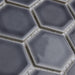 SomerTile - Hudson Due 2" Hex Mosaic - Storm Grey Close View