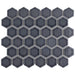 SomerTile - Hudson Due 2" Hex Mosaic - Storm Grey