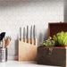 SomerTile - Hudson Due 2" Hex Mosaic - Crystalline White Installed