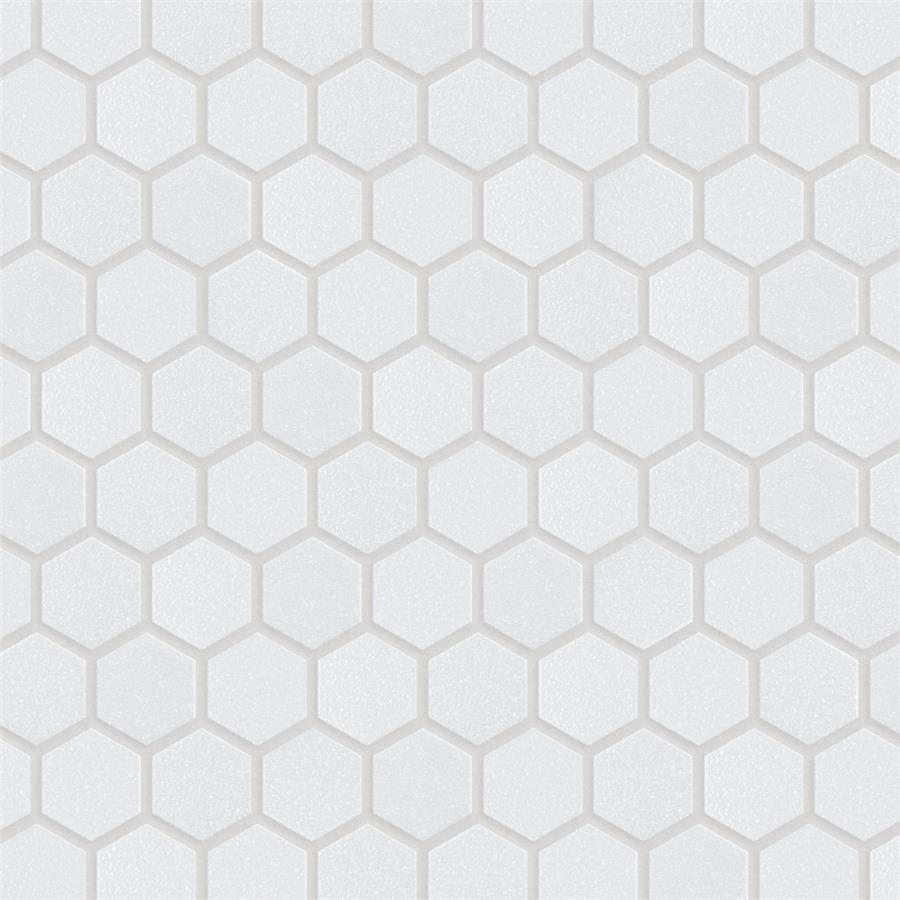 SomerTile - Hudson Due 2&quot; Hex Mosaic - Crystalline White