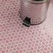 SomerTile - Tribeca Hex 1" Mosaic - Glossy Blush Floor Install
