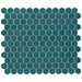 SomerTile - Tribeca Hex 1" Mosaic - Jade