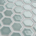 SomerTile - Tribeca Hex 1" Mosaic - Glossy Mist Close View
