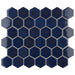 SomerTile - Tribeca Hex 2" Mosaic - Glossy Cobalt