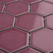 SomerTile - Tribeca Hex 2" Mosaic - Glossy Blush Close View