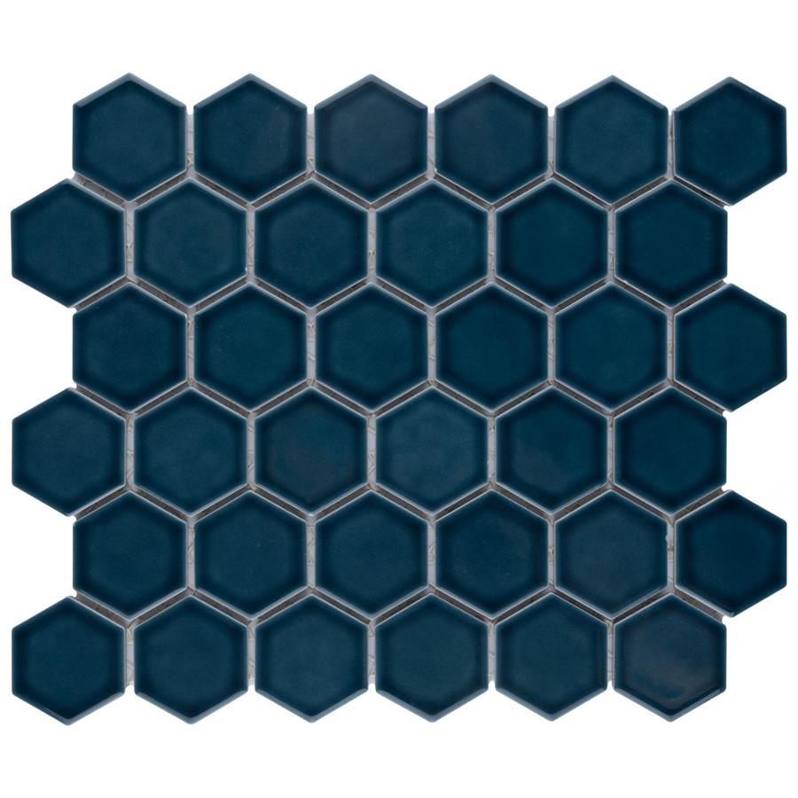 SomerTile - Tribeca Hex 2&quot; Mosaic - Glacier Blue