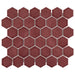 SomerTile - Tribeca Hex 2" Mosaic - Glossy Rusty Red