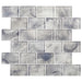 Bellagio - Frothy Swirls Collection - Glass Brick Mosaic - Lounge Mist