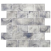 See Bellagio - Frothy Swirls Collection - Glass Brick Mosaic - Lounge Mist