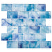 Bellagio - Frothy Swirls Collection - Glass Brick Mosaic - Ink Drops