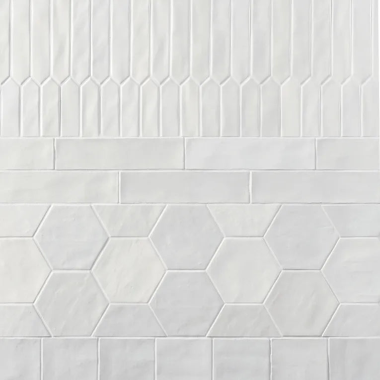 Arizona Tile - Spark Series - 6 x 7 Ceramic Hex Tile - Glossy